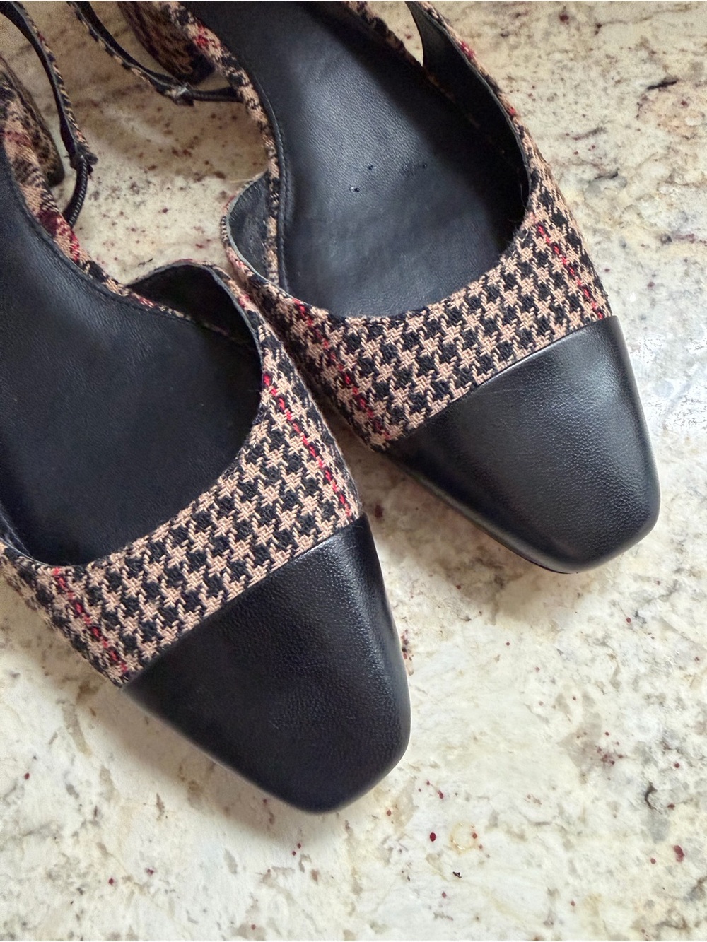 Veronica Beard $375 Women's Cecile Houndstooth Slingback Block Heel 8M EUC - Picture 5 of 10